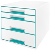 Leitz Schubladenbox WOW CUBE perlweiß/eisblau 5213-20-51, DIN A4 mit