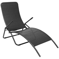 VidaXL Sonnenliege 147 x 61 x 95 cm schwarz