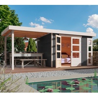 Karibu Konifera Nordsee 4", BxT: 609x238 cm Set (terragrau,