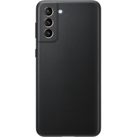 Samsung Leather Cover für Galaxy S21+ Schwarz