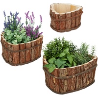 Relaxdays Blumenkasten Holz 29 x 29 x 14 cm