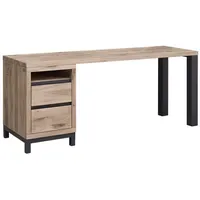 Massivmoebel24 Schreibtisch Wildeiche massiv / Beige