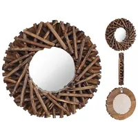 VidaXL Wandspiegel 40 cm Teak Rund