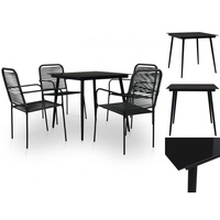 VidaXL Garten-Essgruppe 5-tlg. Schwarz