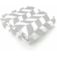 Heimtexland ® Kuscheldecke Super Soft Flanell Chevron Raute Wohndecke