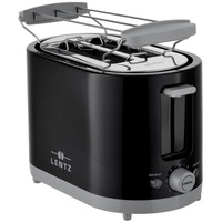 LENTZ 2-Schlitz-Toaster 2-Scheiben Toastautomat Brötchenaufsatz Krümelschublade