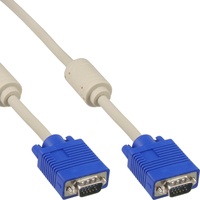InLine S-VGA Kabel, 15pol HD Stecker / Stecker, beige,