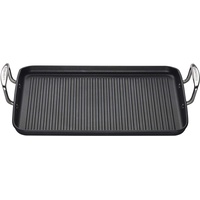 Le Creuset Grillplatte mit Rillen, Pfanne + Kochtopf, Schwarz