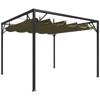 VidaXL Gartenpergola 3 x 3 m taupe