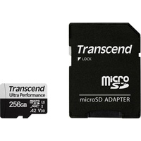 Transcend 340S R160/W125 microSDXC 256GB Kit, UHS-I U3, A2,