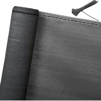 Woltu Zaunblende Schattiernetz Sichtschutz mit Kabelbinder anthrazit anthrazit 2x15m,