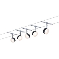 Paulmann Seilsystem ClearLED Schwarz Chrom, 5 Spots, 4W=56W, GU5,3,