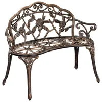 Casa.pro Gartenbank, Bronze, Metall, 99x78x54 cm, Gartenmöbel, Gartenbänke