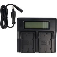AccuCell DUAL LCD Schnell-Ladegerät passend für Panasonic Akku CGR-D120,