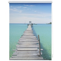 Lichtblick Rollo Klemmfix, ohne Bohren, blickdicht, El Mar Blau
