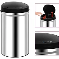 VidaXL Automatischer Sensor-Mülleimer 40 l Silber