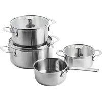 KitchenAid Stainless Steel 7-tlg. Topf-Set, Aluminium, Antihaftbeschichtung – Silber