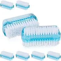 Relaxdays Nagelbürste, 8 Stück Weiß,Blau