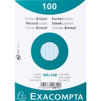 Exacompta Karteikarten liniert blau