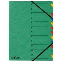 Pagna Ordnungsmappe Easy 24131-08 DIN A4 12Fächer Pressspan grün