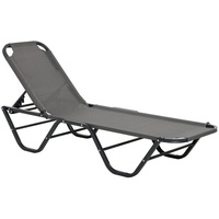 Outsunny Sonnenliege 163 x 58,5 x 91 cm grau/schwarz