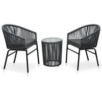 VidaXL Bistroset 3-tlg. anthrazit