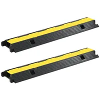 VidaXL Kabelbrücken 2 Stk. 1 Kanal Gummi 100 cm