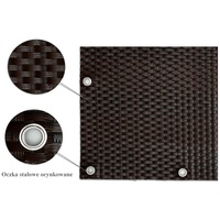 Progresja Rattan Art Polyrattan Balkonsichtschutz mit Metallösen - Gemischt