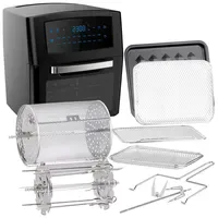 Rosenstein & Söhne Digitale XXL-Heißluft-Fritteuse & Mini-Umluft-Ofen, 18 Programme,