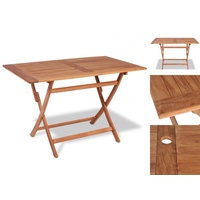 VidaXL Gartentisch Klappbar 120x70x75 cm Massivholz Teak