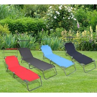 VCM Sonnenliege Liegestuhl klappbar Gartenliege Dach