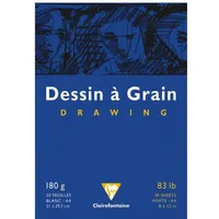 Clairefontaine Zeichenblock A4 verleimt, 21x29,7cm, 180g, 30 Blatt