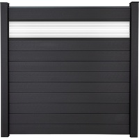 GROJA Steckzaun Solid mit Glas-Designeinsatz 30 cm 180x180x1,9 cm