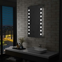 VidaXL Badezimmer-Wandspiegel mit LEDs 60x100 cm