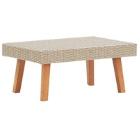 VidaXL Garten-Couchtisch Poly Rattan Beige