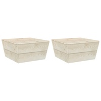 VidaXL Gartentische 2 Stk. 60x60x30 cm Imprägniertes Fichtenholz