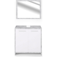Vicco Badmöbel-Set Kiko Beton/Weiß 2 Teile