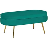 SalesFever Clam oval grün/gold