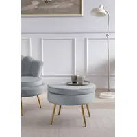 SalesFever Clam rund hellgrau/gold