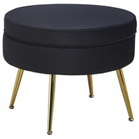 SalesFever Clam rund schwarz/gold