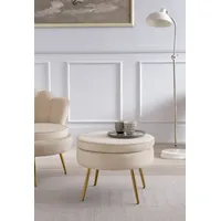 SalesFever Clam rund beige/gold
