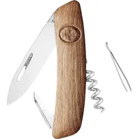 SWIZA Taschenmesser D01, mit Holzgriff, 6 Funktionen, braun, mit