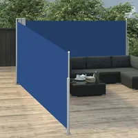 VidaXL Ausziehbare Seitenmarkise 1,4 x 10 m blau