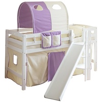 TICAA Hochbett Tino mit Rutsche 90 x 200 cm