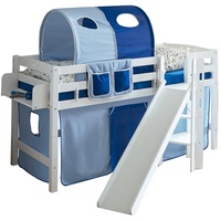 TICAA Hochbett Tino mit Rutsche 90 x 200 cm
