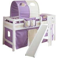 TICAA Hochbett Tino mit Rutsche 90 x 200 cm
