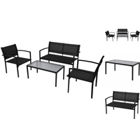 VidaXL Garten-Lounge-Set 4-tlg. schwarz 42162