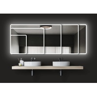 DSK LED Lichtspiegel Silver Luna 40x45 cm