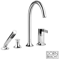 Dornbracht VAIA Wannen-Vierlochbatterie für Wannenrand- bzw. Fliesenrandmontage, Ausladung 220mm,