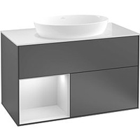 Villeroy & Boch Finion Waschtischunterschrank G892HBHB 100cm, Abdeckplatte black